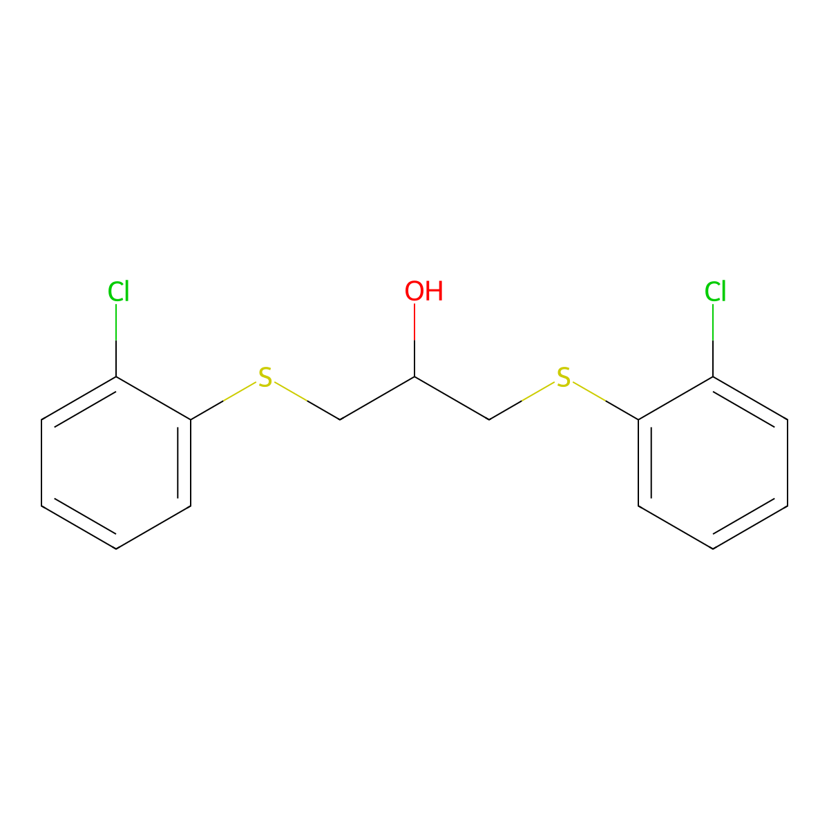 1,3-Bis[(2-chlorophenyl)sulfanyl]propan-2-ol molecular structure, CAS 400081-06-3