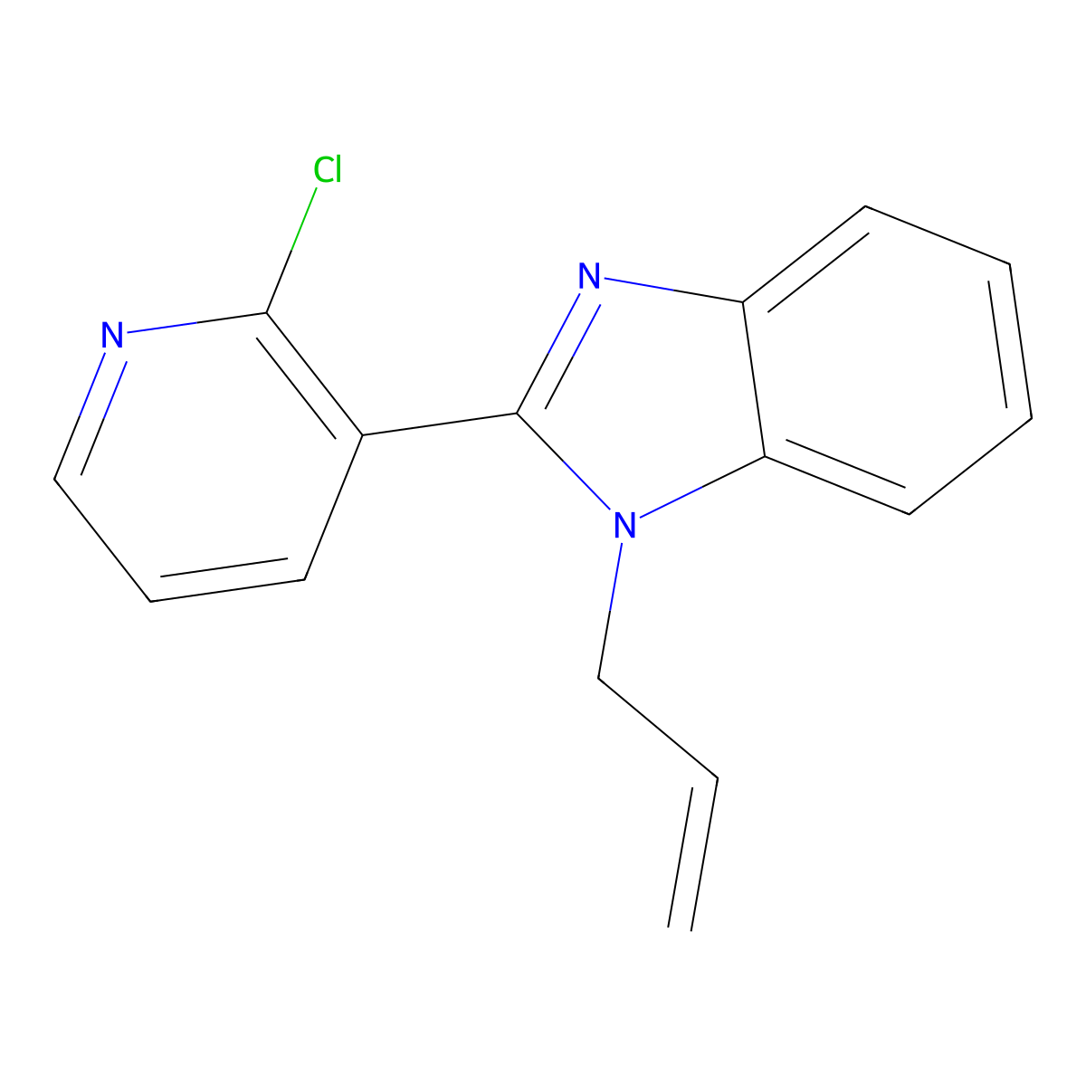 2-(2-Chloro-3-pyridinyl)-1-prop-2-enylbenzimidazole molecular structure, CAS 400081-26-7