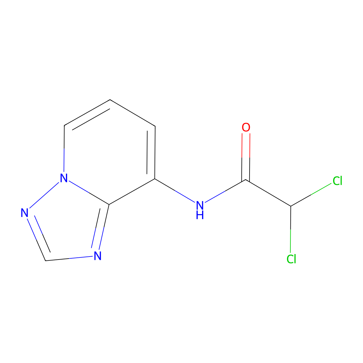 2,2-dichloro-N-[1,2,4]triazolo[1,5-a]pyridin-8-ylacetamide molecular structure, CAS 400081-75-6