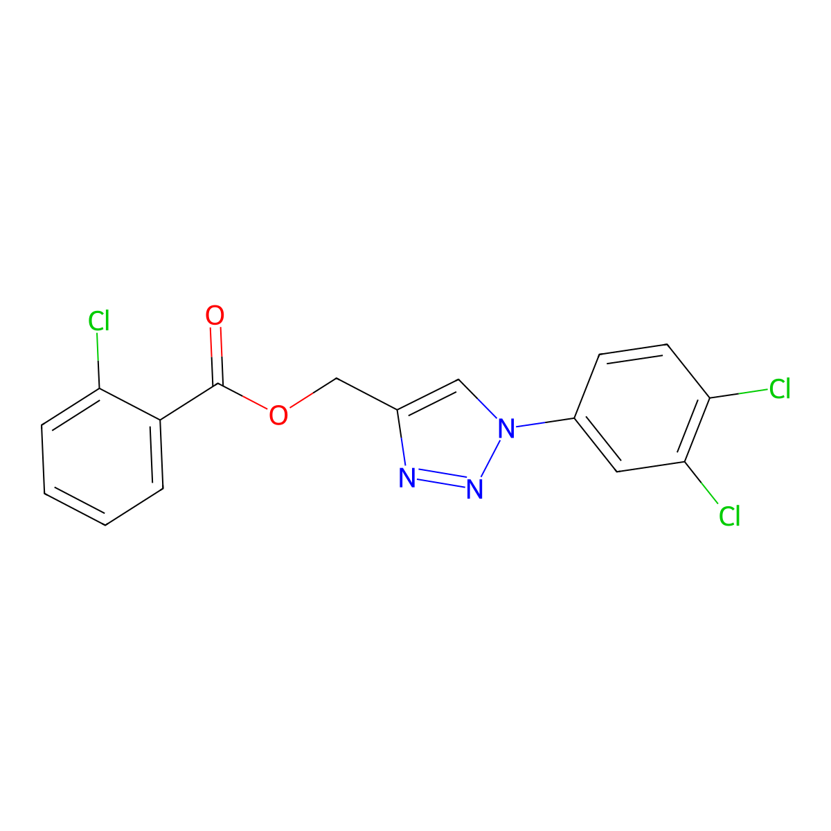 [1-(3,4-dichlorophenyl)-1H-1,2,3-triazol-4-yl]methyl 2-chlorobenzenecarboxylate molecular structure, CAS 400081-84-7