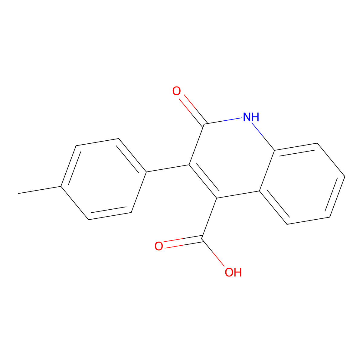 3-(4-Methylphenyl)-2-oxo-1,2-dihydro-4-quinolinecarboxylic acid molecular structure, CAS 400082-48-6