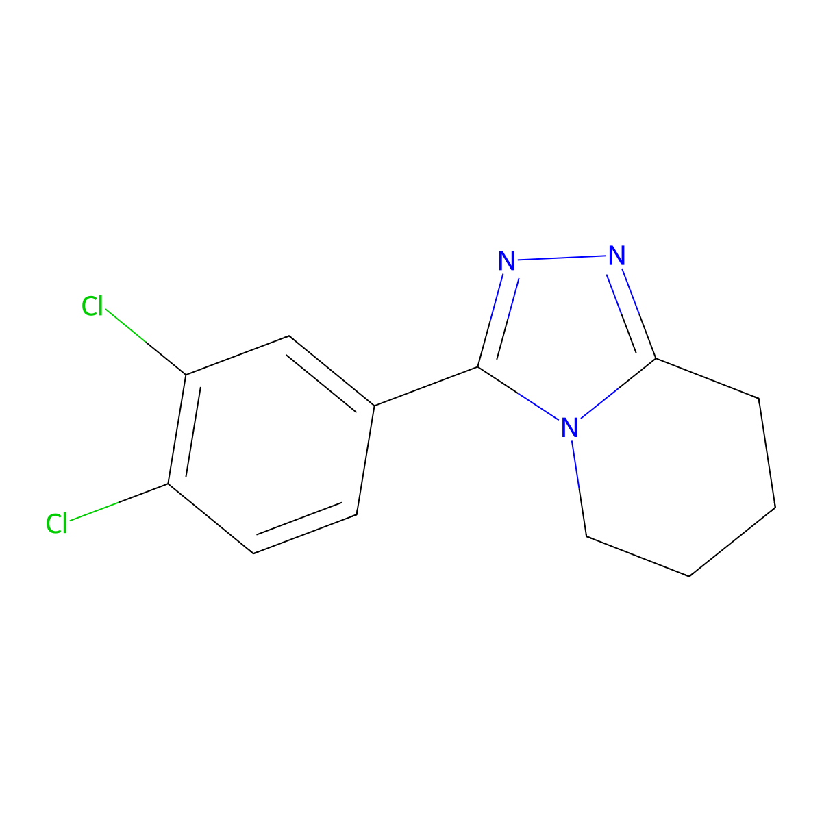 3-(3,4-Dichlorophenyl)-5,6,7,8-tetrahydro[1,2,4]triazolo[4,3-a]pyridine molecular structure, CAS 400082-61-3
