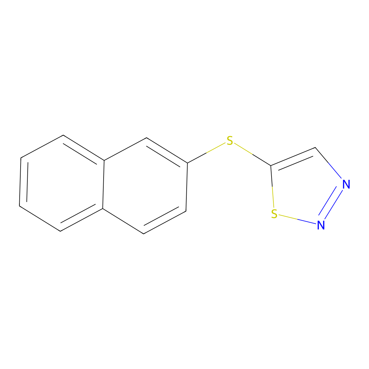 2-Naphthyl 1,2,3-thiadiazol-5-yl sulfide molecular structure, CAS 400083-63-8