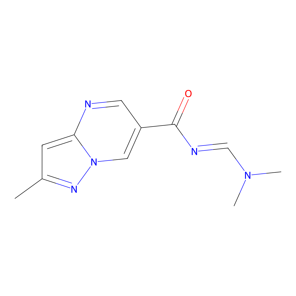 N-[(E)-(dimethylamino)methylidene]-2-methylpyrazolo[1,5-a]pyrimidine-6-carboxamide molecular structure, CAS 400083-80-9