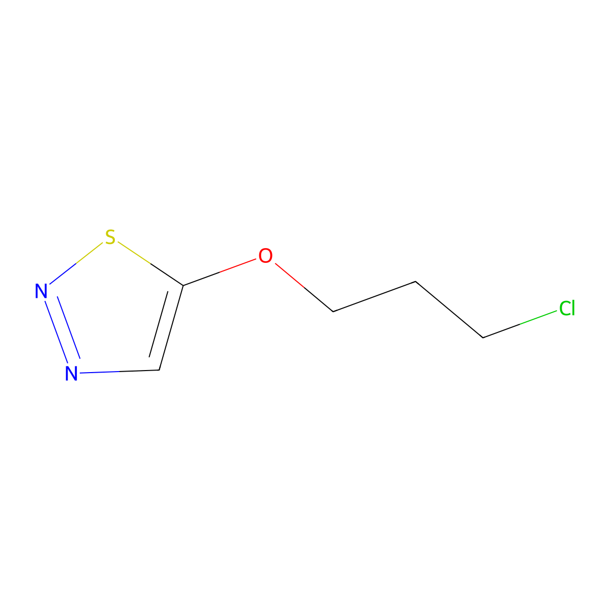 5-(3-Chloropropoxy)-1,2,3-thiadiazole molecular structure, CAS 400083-90-1