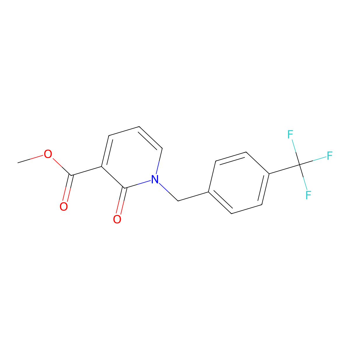 Methyl 2-oxo-1-[4-(trifluoromethyl)benzyl]-1,2-dihydro-3-pyridinecarboxylate molecular structure, CAS 400084-63-1