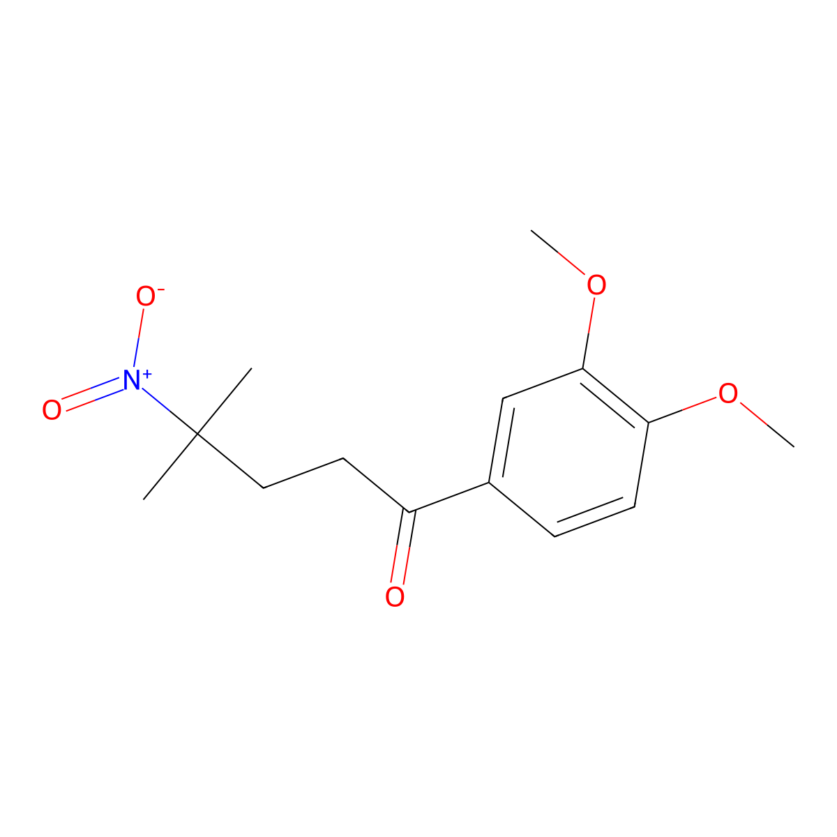 1-(3,4-Dimethoxyphenyl)-4-methyl-4-nitropentan-1-one molecular structure, CAS 400085-22-5