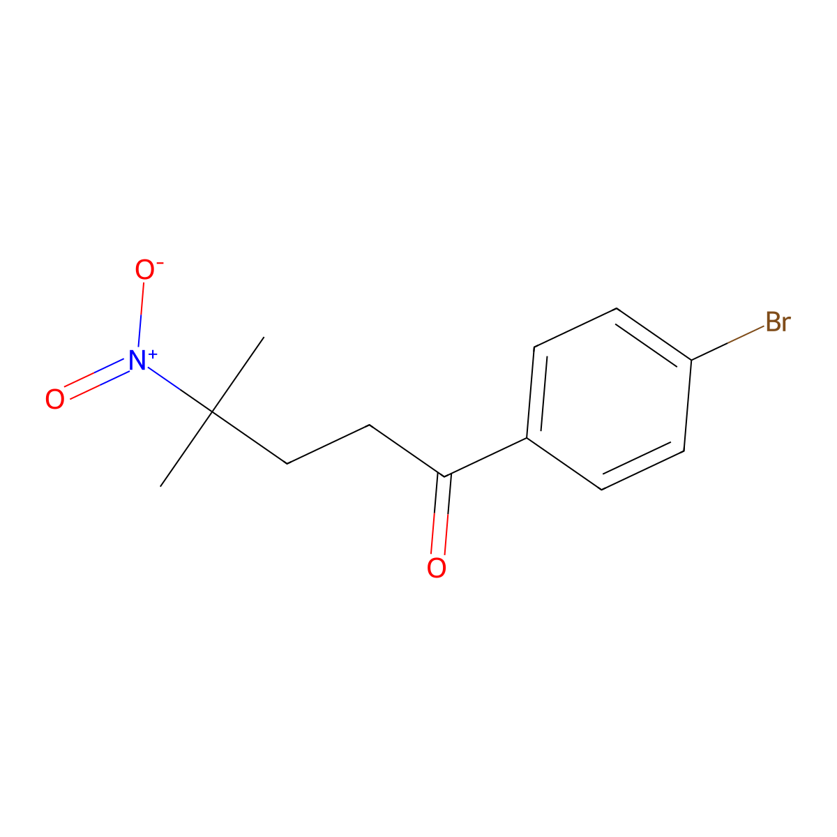 1-(4-Bromophenyl)-4-methyl-4-nitropentan-1-one molecular structure, CAS 400085-27-0
