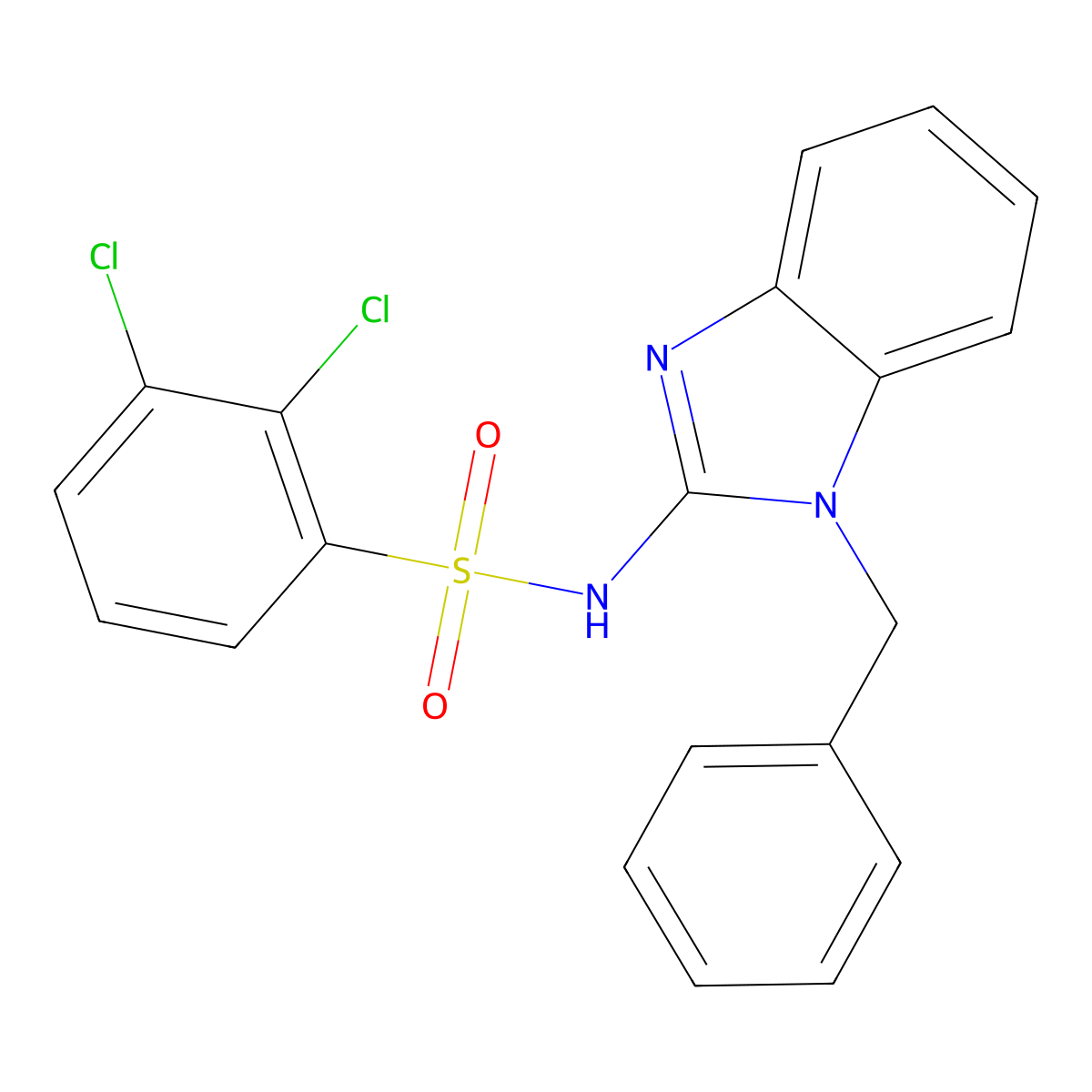 N-(1-benzyl-1H-1,3-benzimidazol-2-yl)-2,3-dichlorobenzenesulfonamide molecular structure, CAS 400085-46-3