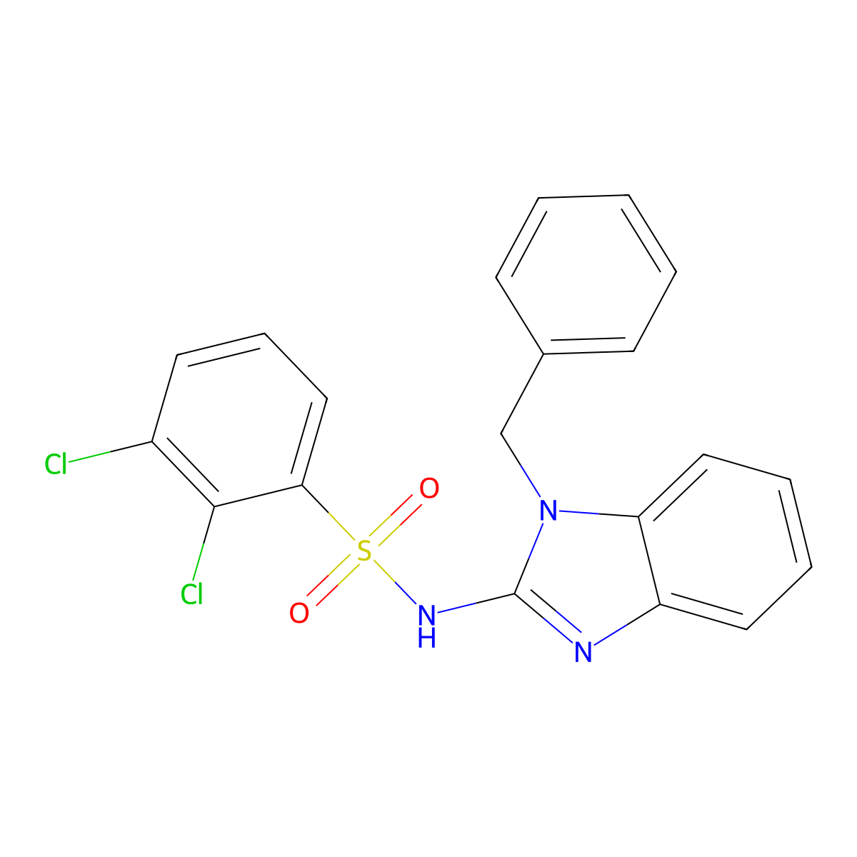 N-(1-benzyl-1H-1,3-benzimidazol-2-yl)-2,3-dichlorobenzenesulfonamide molecular structure, CAS 400085-46-3