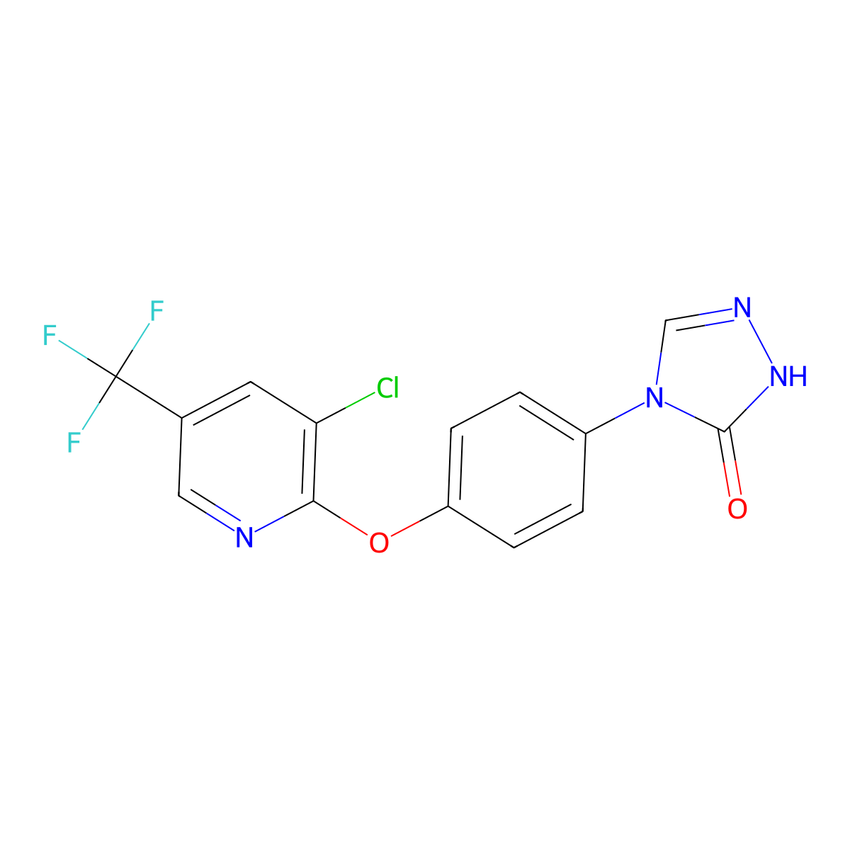 4-(4-{[3-chloro-5-(trifluoromethyl)-2-pyridinyl]oxy}phenyl)-2,4-dihydro-3H-1,2,4-triazol-3-one molecular structure, CAS 400085-70-3