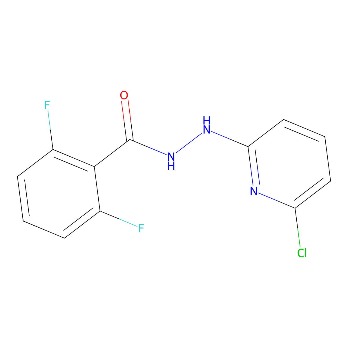 N'-(6-chloro-2-pyridinyl)-2,6-difluorobenzenecarbohydrazide molecular structure, CAS 400085-86-1