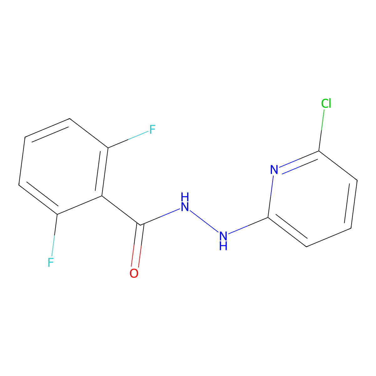 N'-(6-chloro-2-pyridinyl)-2,6-difluorobenzenecarbohydrazide molecular structure, CAS 400085-86-1