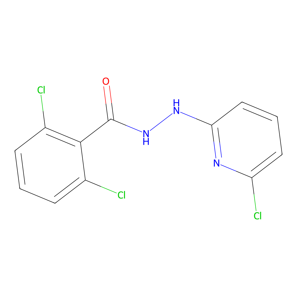 2,6-dichloro-N'-(6-chloro-2-pyridinyl)benzenecarbohydrazide molecular structure, CAS 400085-87-2