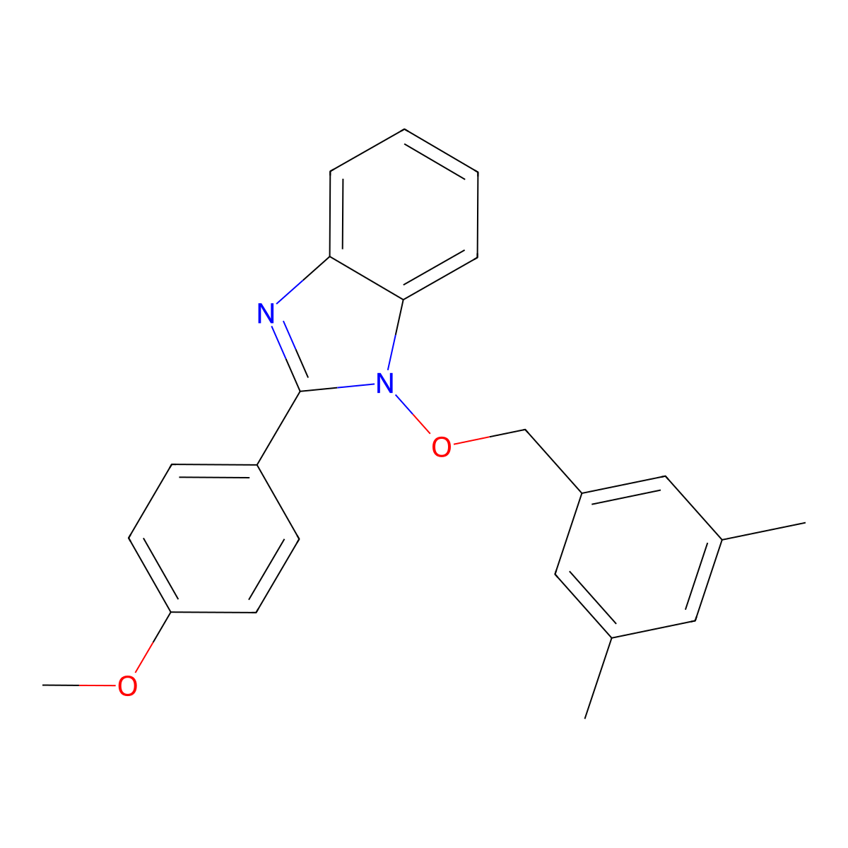 1-[(3,5-dimethylbenzyl)oxy]-2-(4-methoxyphenyl)-1H-1,3-benzimidazole molecular structure, CAS 400086-37-5