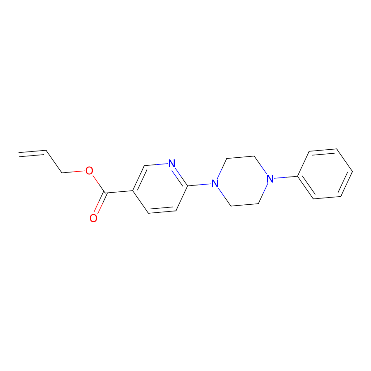 Allyl 6-(4-phenylpiperazino)nicotinate molecular structure, CAS 400086-66-0