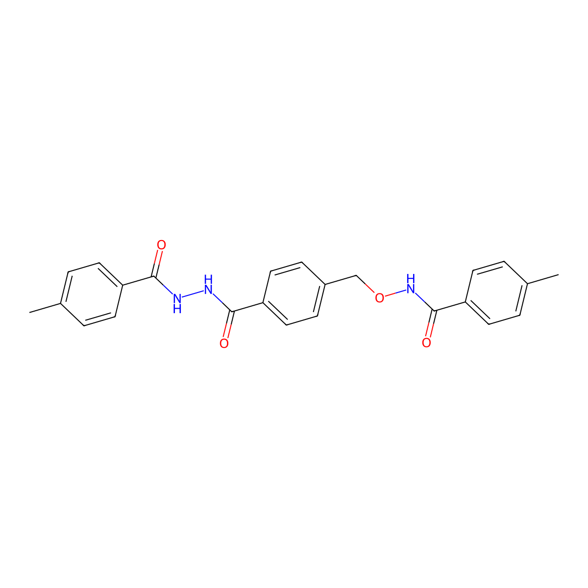 4-methyl-N-[(4-{[2-(4-methylbenzoyl)hydrazino]carbonyl}benzyl)oxy]benzenecarboxamide molecular structure, CAS 400086-94-4