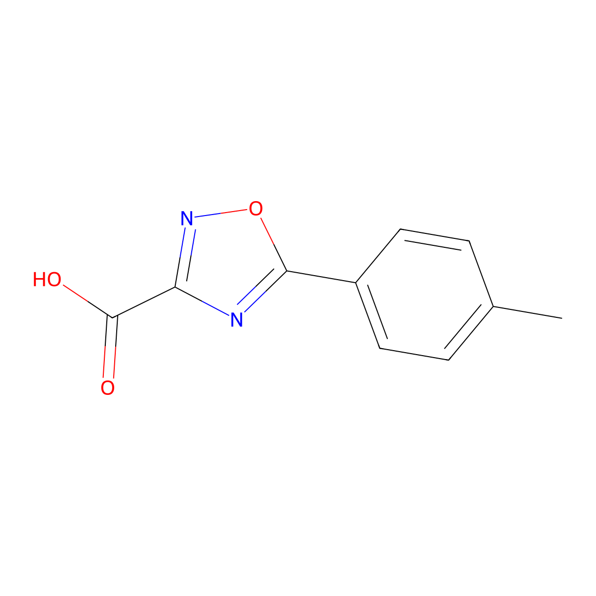 5-(4-methylphenyl)-1,2,4-oxadiazole-3-carboxylic Acid molecular structure, CAS 400087-07-2