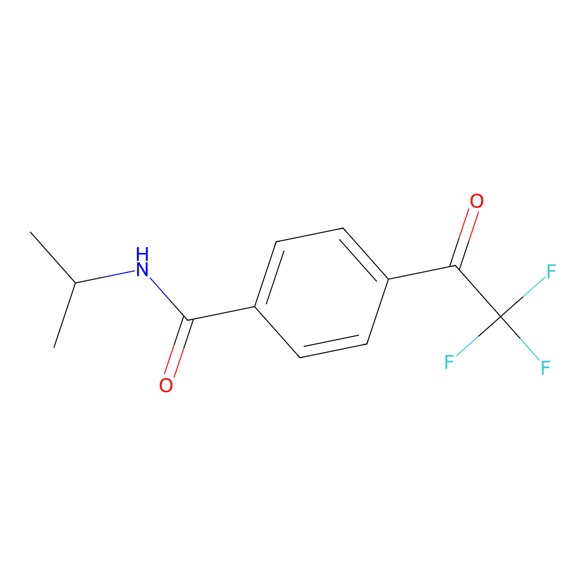 N-isopropyl-4-(2,2,2-trifluoroacetyl)benzenecarboxamide molecular structure, CAS 400087-18-5