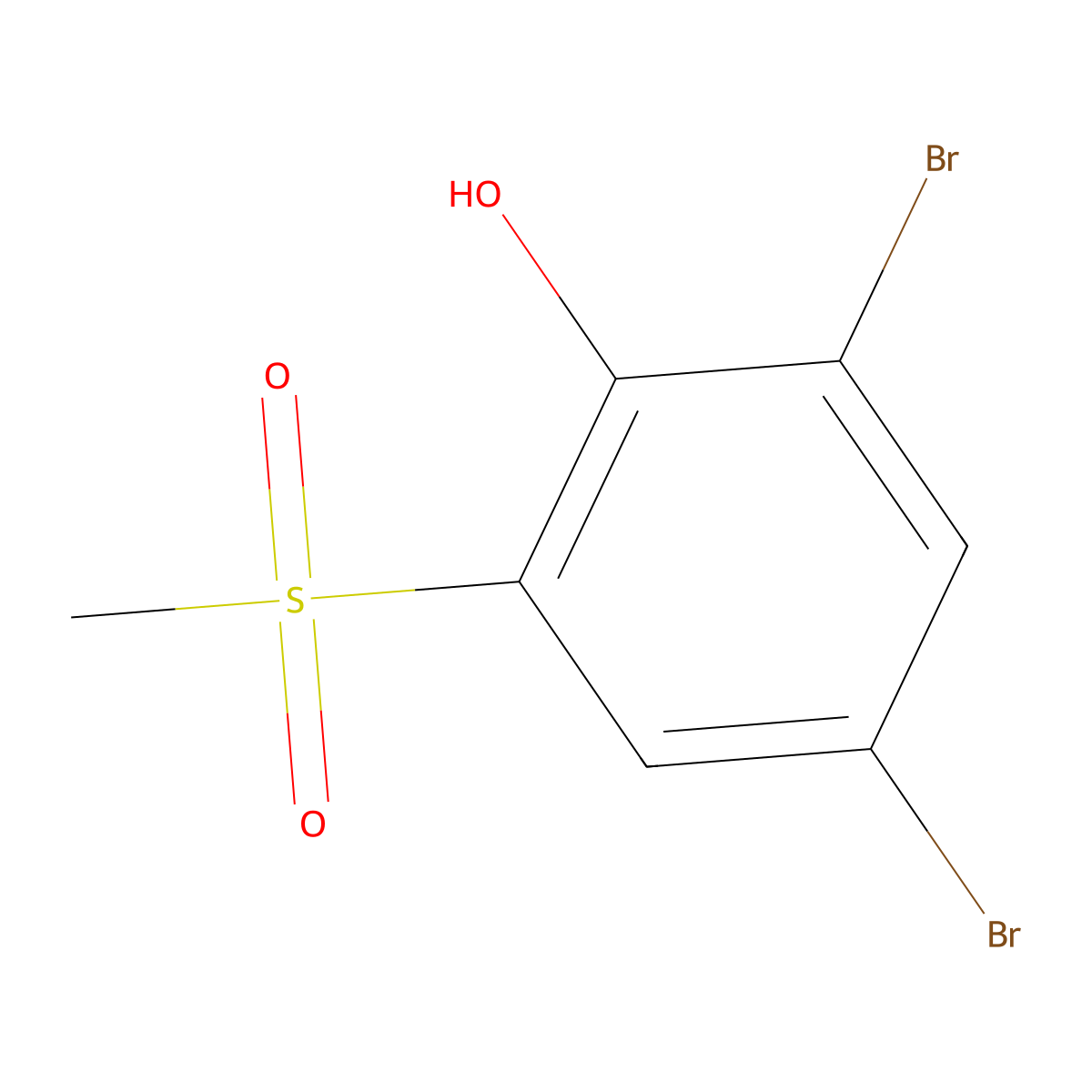 2,4-Dibromo-6-(methylsulfonyl)benzenol molecular structure, CAS 400087-32-3
