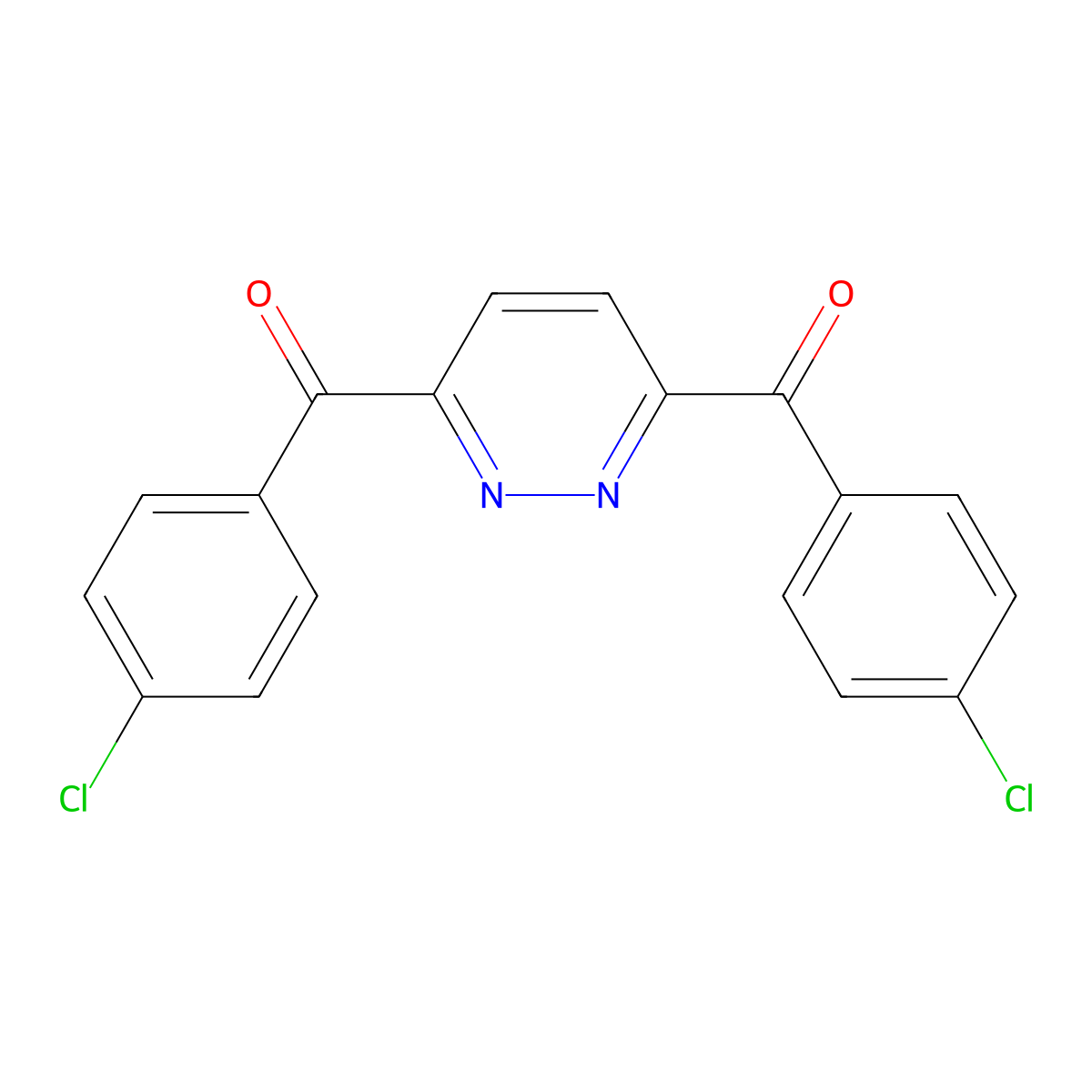 [6-(4-Chlorobenzoyl)-3-pyridazinyl](4-chlorophenyl)methanone molecular structure, CAS 400088-05-3