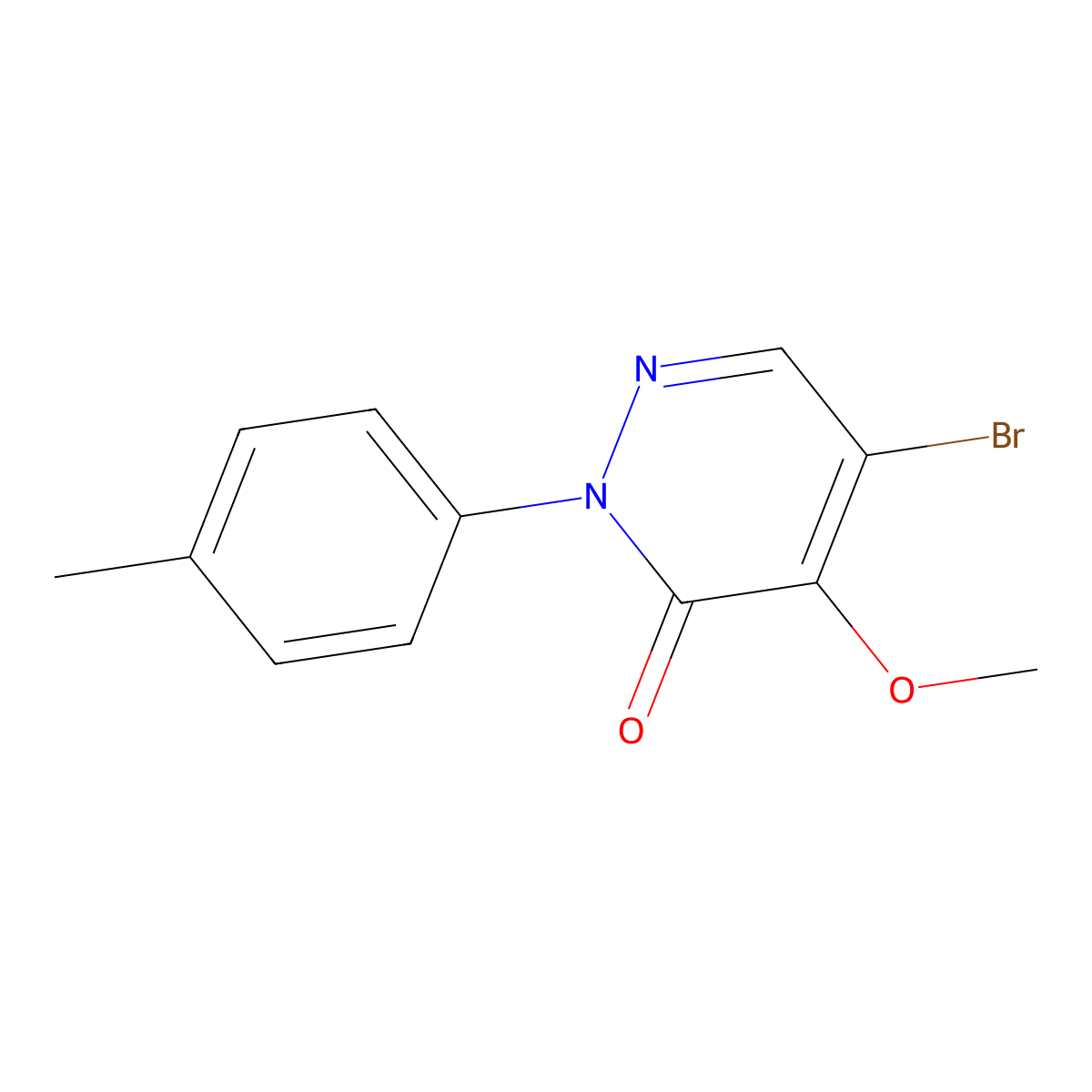 5-bromo-4-methoxy-2-(4-methylphenyl)-3(2H)-pyridazinone molecular structure, CAS 400088-46-2