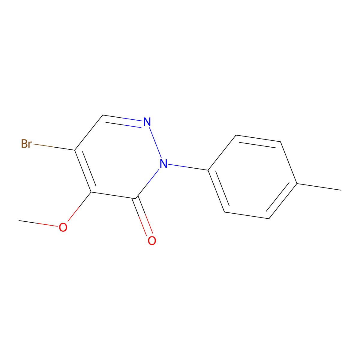 5-bromo-4-methoxy-2-(4-methylphenyl)-3(2H)-pyridazinone molecular structure, CAS 400088-46-2