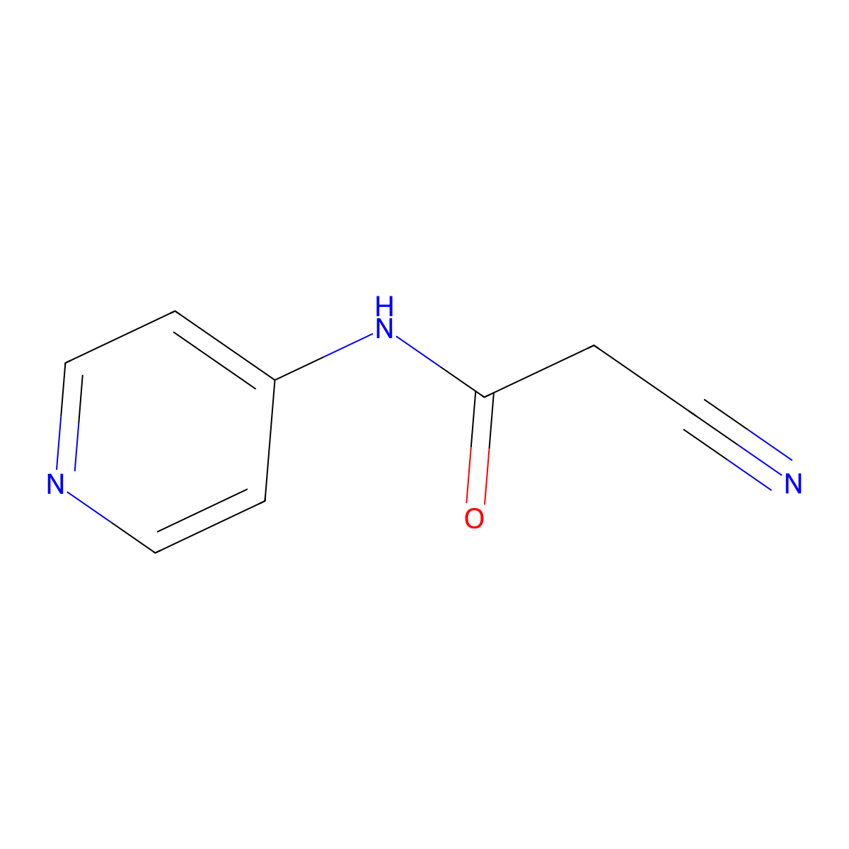 2-cyano-N-(pyridin-4-yl)acetamide molecular structure, CAS 400088-55-3