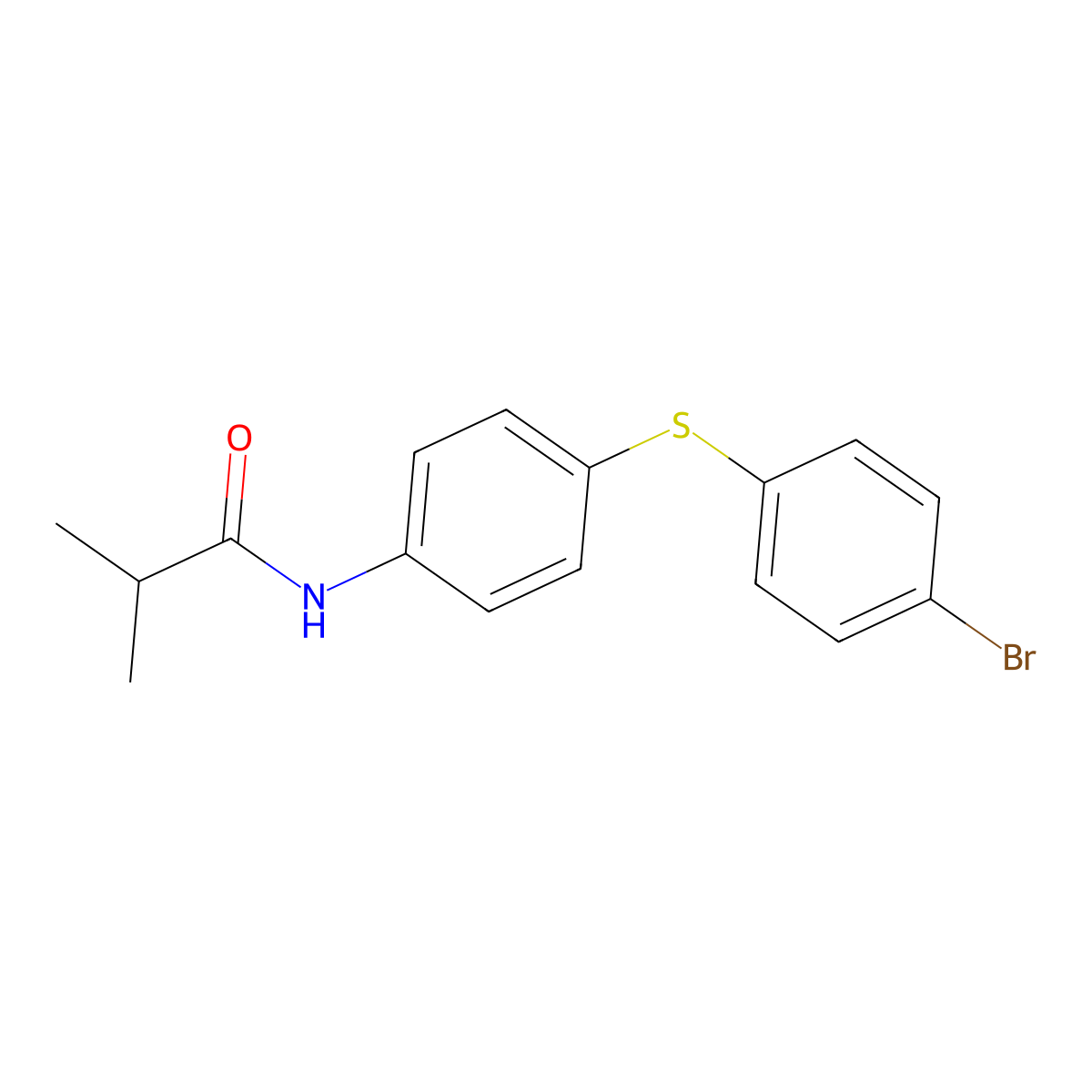 N-{4-[(4-bromophenyl)sulfanyl]phenyl}-2-methylpropanamide molecular structure, CAS 400088-78-0