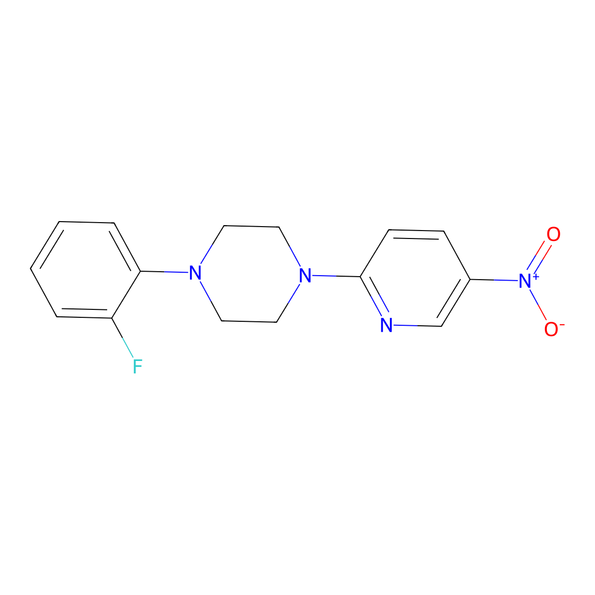 1-(2-Fluorophenyl)-4-(5-nitro-2-pyridinyl)piperazine molecular structure, CAS 400088-93-9