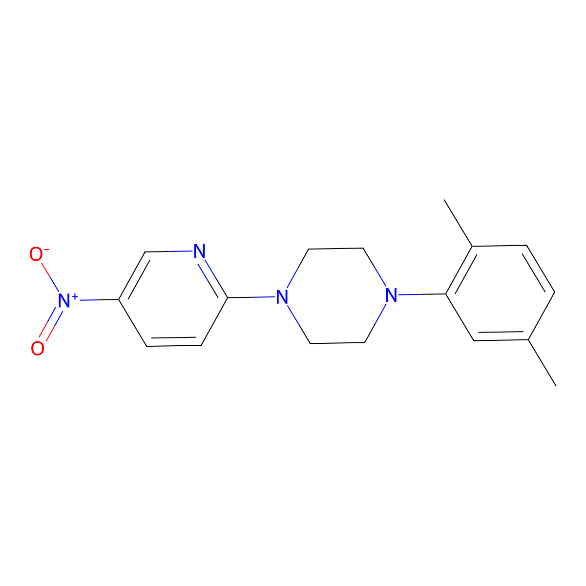 1-(2,5-Dimethylphenyl)-4-(5-nitropyridin-2-yl)piperazine molecular structure, CAS 400088-94-0