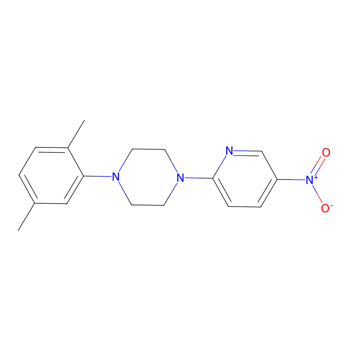 1-(2,5-Dimethylphenyl)-4-(5-nitropyridin-2-yl)piperazine molecular structure, CAS 400088-94-0