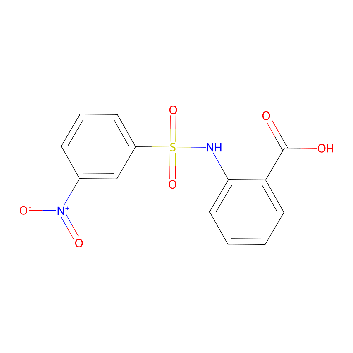 2-(3-Nitrobenzenesulfonamido)benzoic acid molecular structure, CAS 400090-90-6