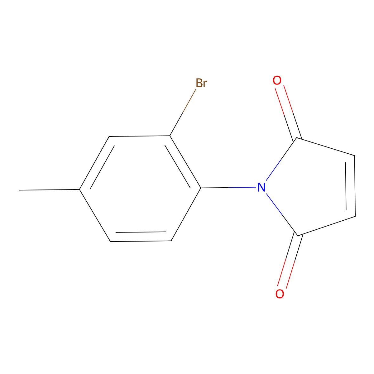 1-(2-bromo-4-methylphenyl)-1H-pyrrole-2,5-dione molecular structure, CAS 40011-62-9