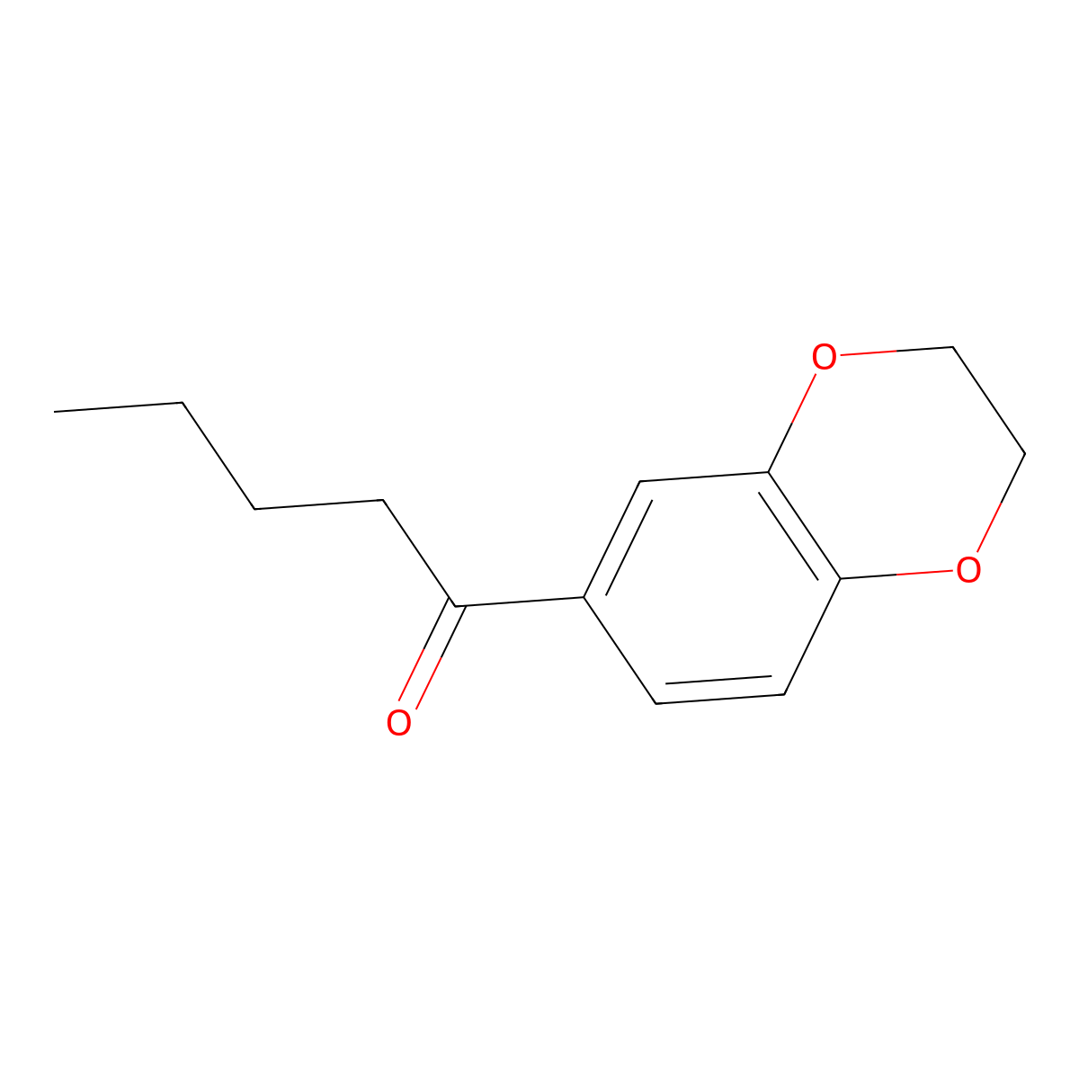 1-(2,3-Dihydro-1,4-benzodioxin-6-yl)pentan-1-one molecular structure, CAS 40012-41-7