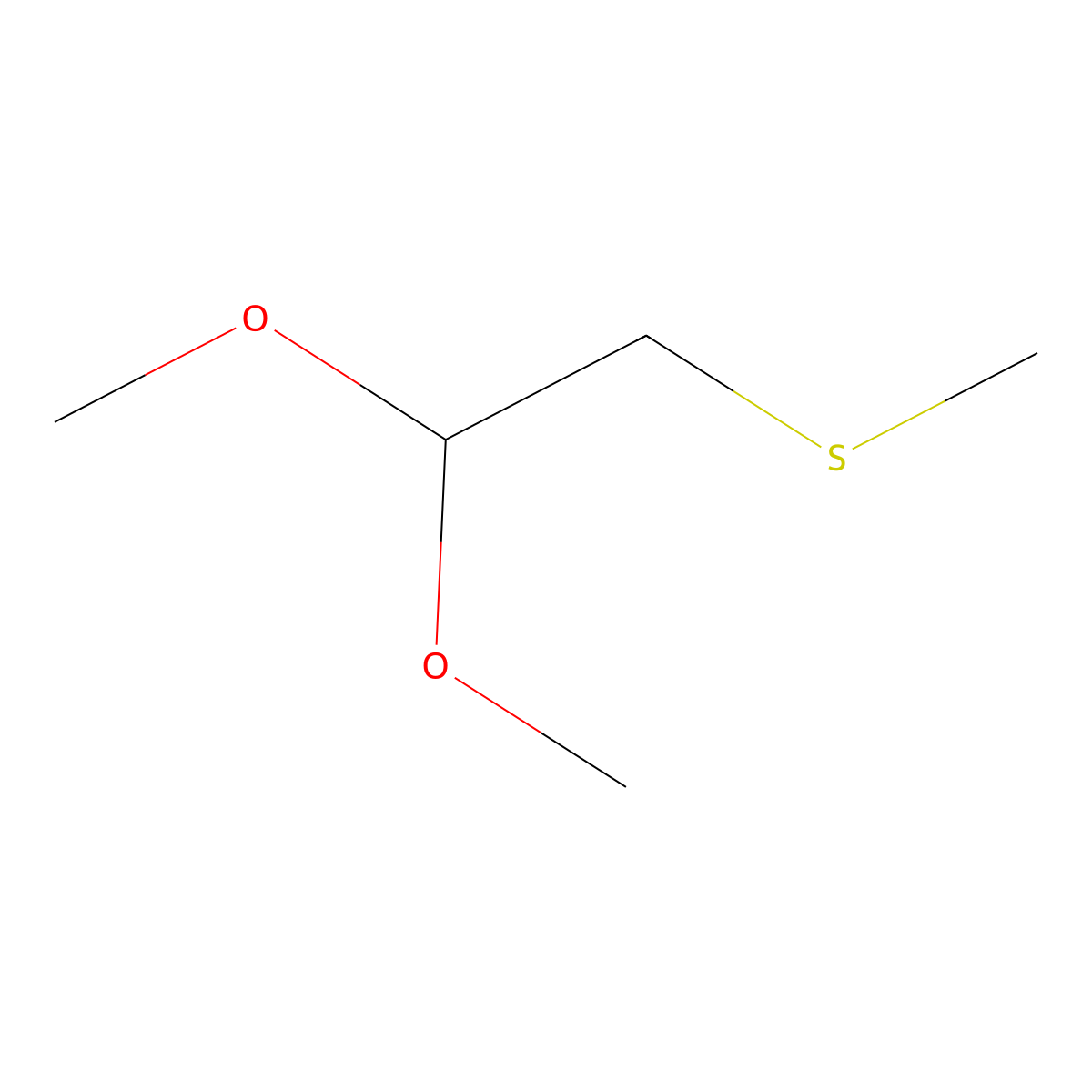 (Methylthio)acetaldehyde dimethyl acetal molecular structure, CAS 40015-15-4