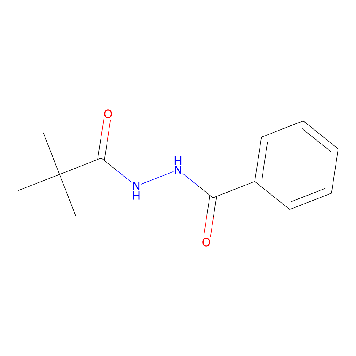 N'-(2,2-dimethylpropanoyl)benzohydrazide molecular structure, CAS 40016-10-2