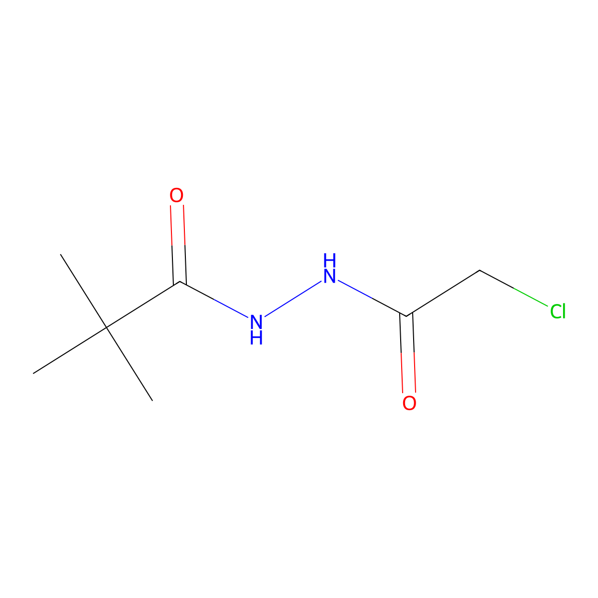 N'-(2-chloroacetyl)-2,2-dimethylpropanehydrazide molecular structure, CAS 40016-15-7