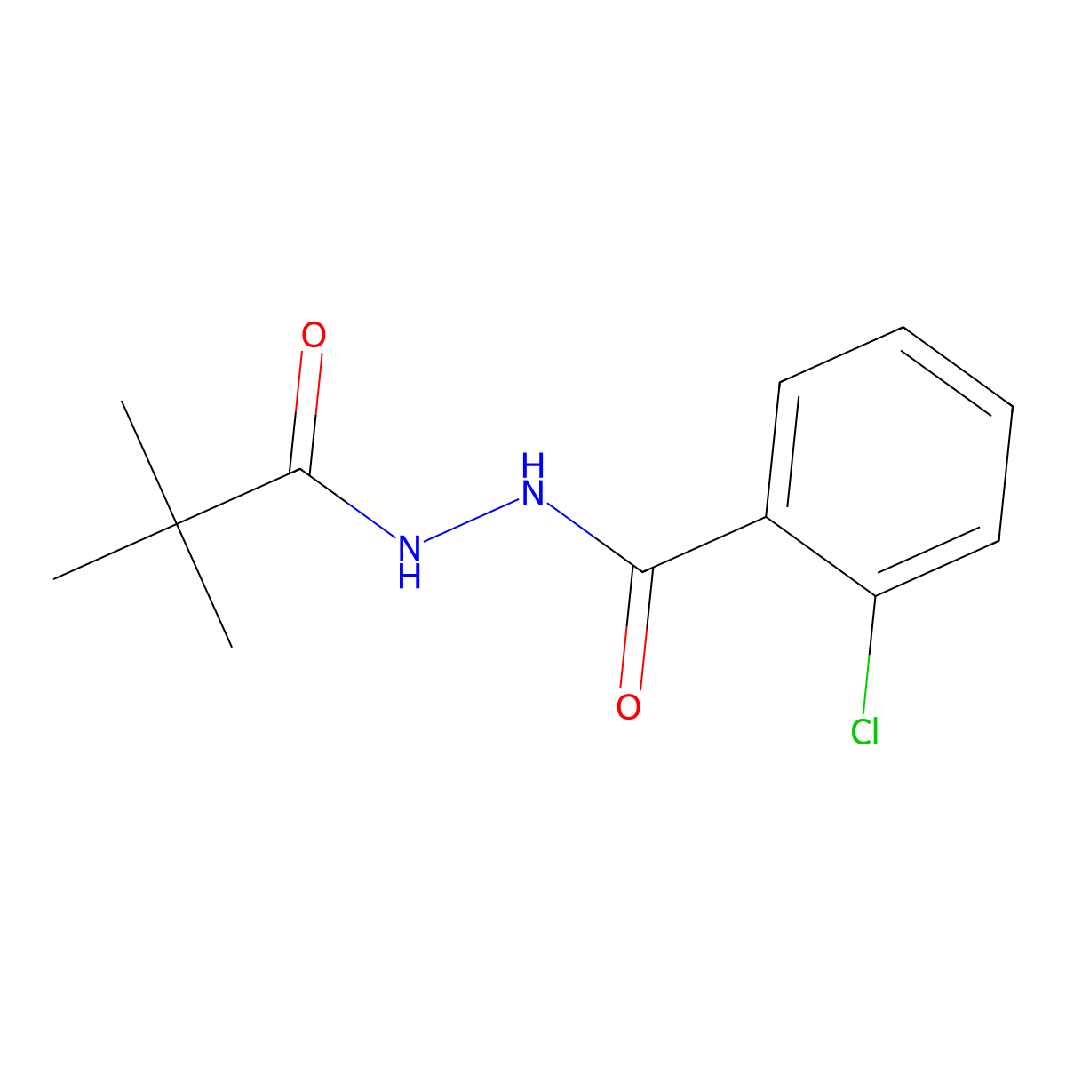 2-chloro-N'-(2,2-dimethylpropanoyl)benzohydrazide molecular structure, CAS 40016-16-8