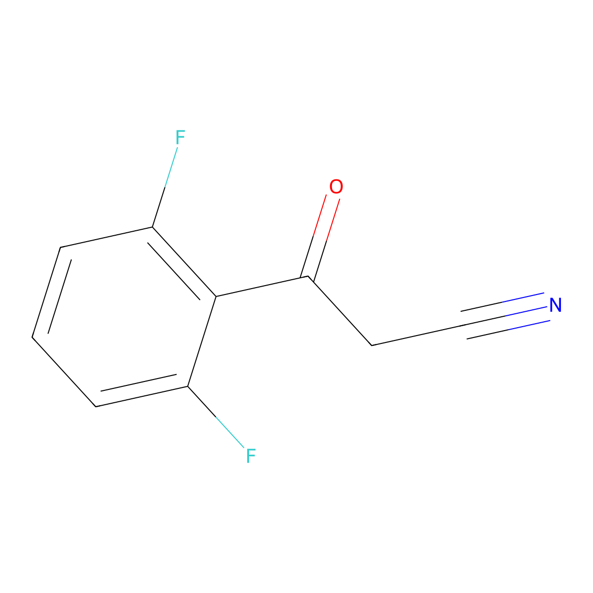 3-(2,6-Difluorophenyl)-3-oxopropanenitrile molecular structure, CAS 40017-76-3