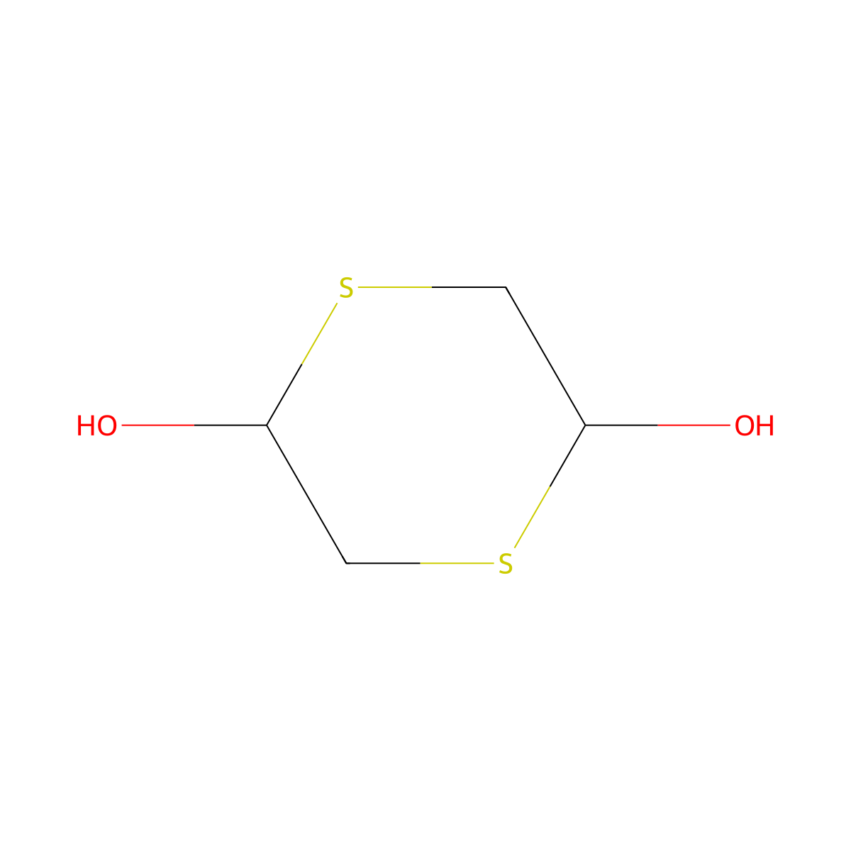 1,4-Dithiane-2,5-diol molecular structure, CAS 40018-26-6