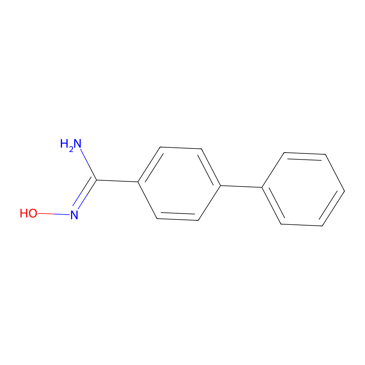 N'-hydroxy-4-phenylbenzene-1-carboximidamide molecular structure, CAS 40019-44-1
