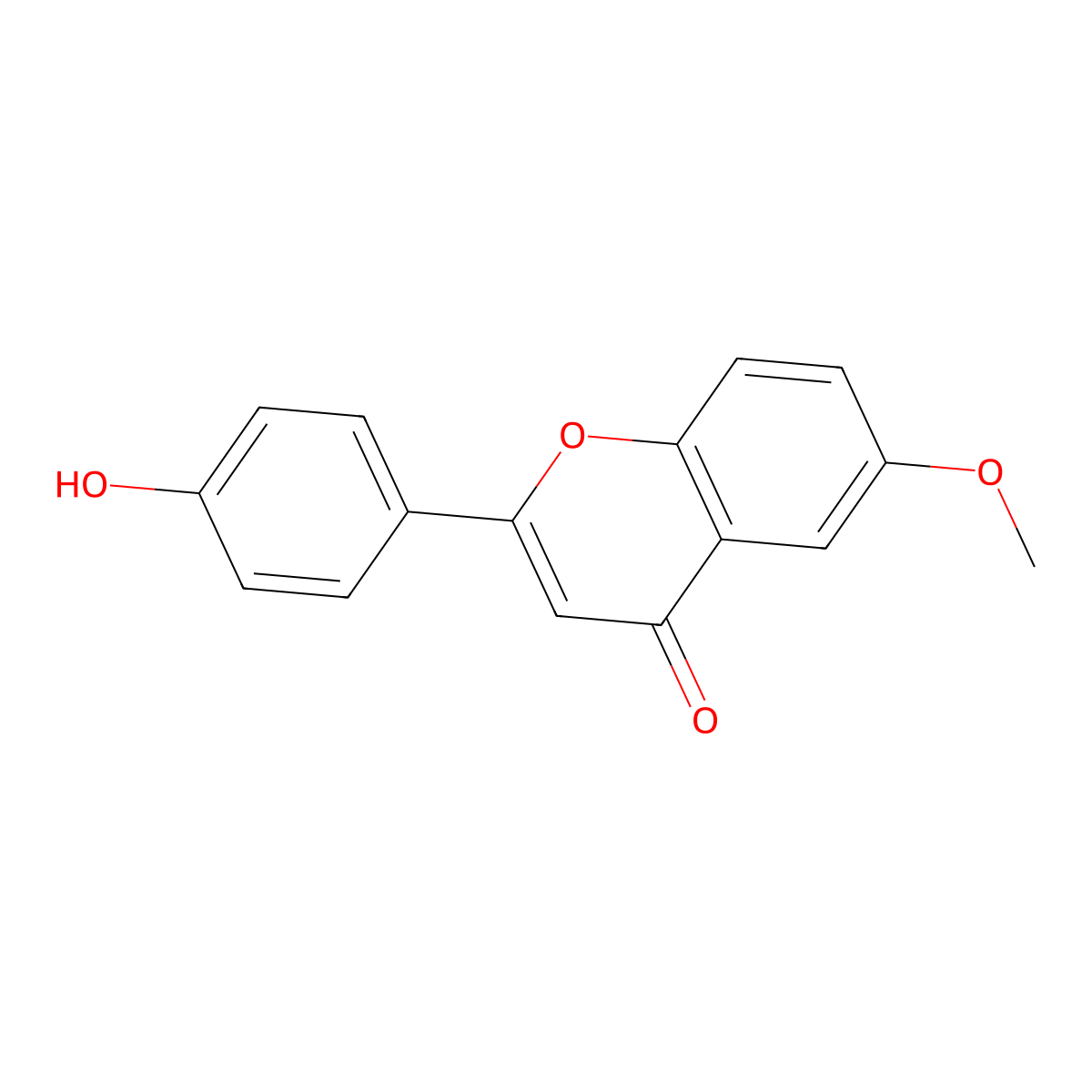 4'-Hydroxy-6-methoxyflavone molecular structure, CAS 4002-52-2