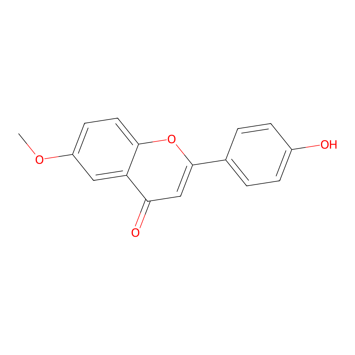 4'-Hydroxy-6-methoxyflavone molecular structure, CAS 4002-52-2
