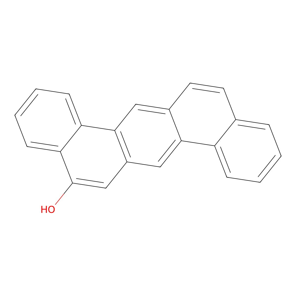 Dibenz(a,h)anthracen-5-ol molecular structure, CAS 4002-76-0