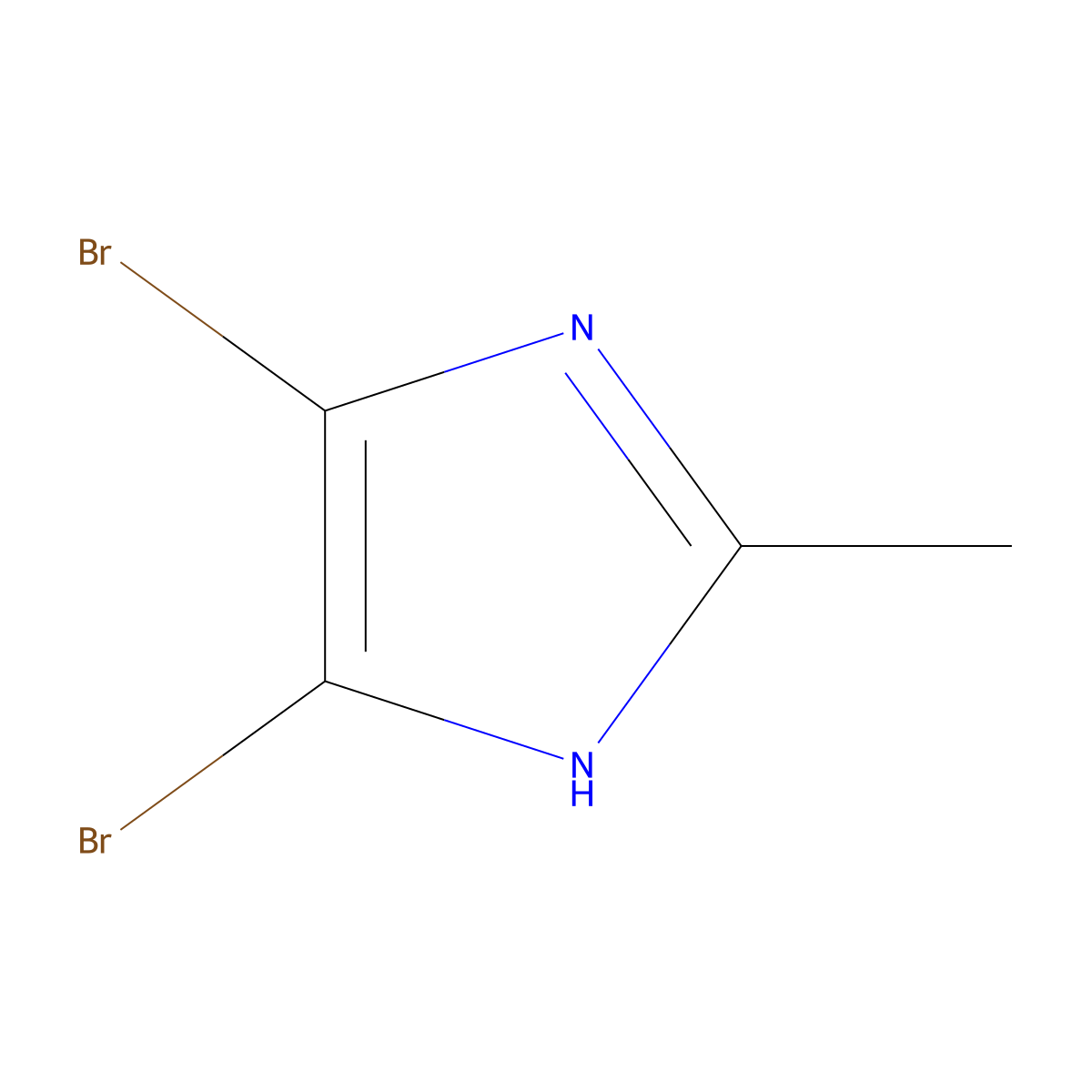 4,5-dibromo-2-methyl-1H-imidazole molecular structure, CAS 4002-81-7