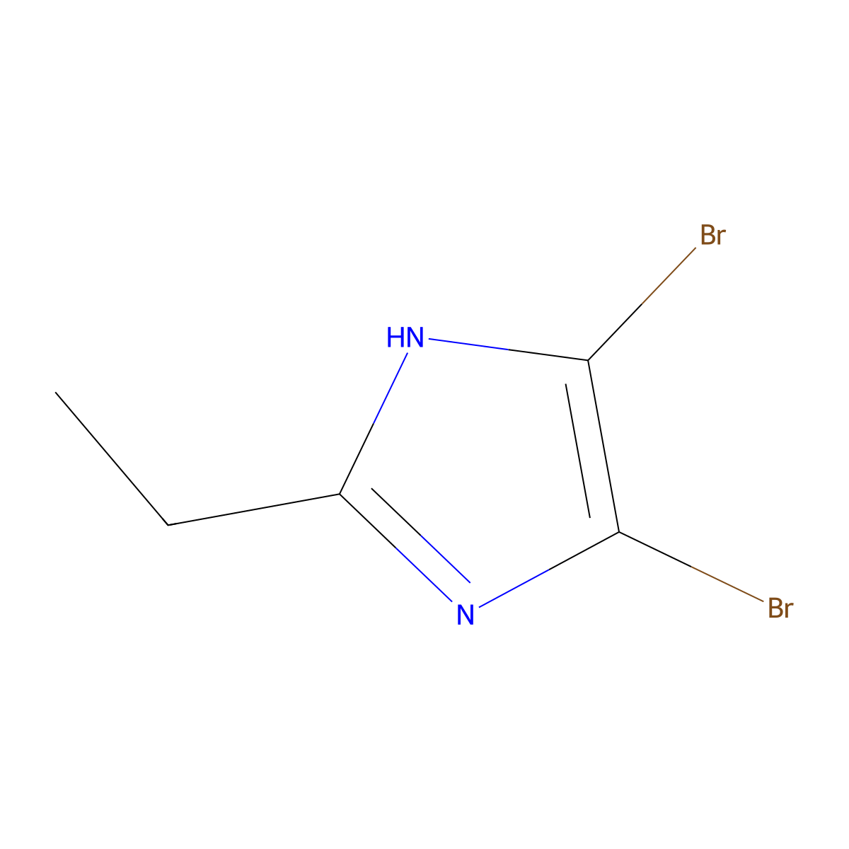 4,5-dibromo-2-ethyl-1H-imidazole molecular structure, CAS 4002-82-8