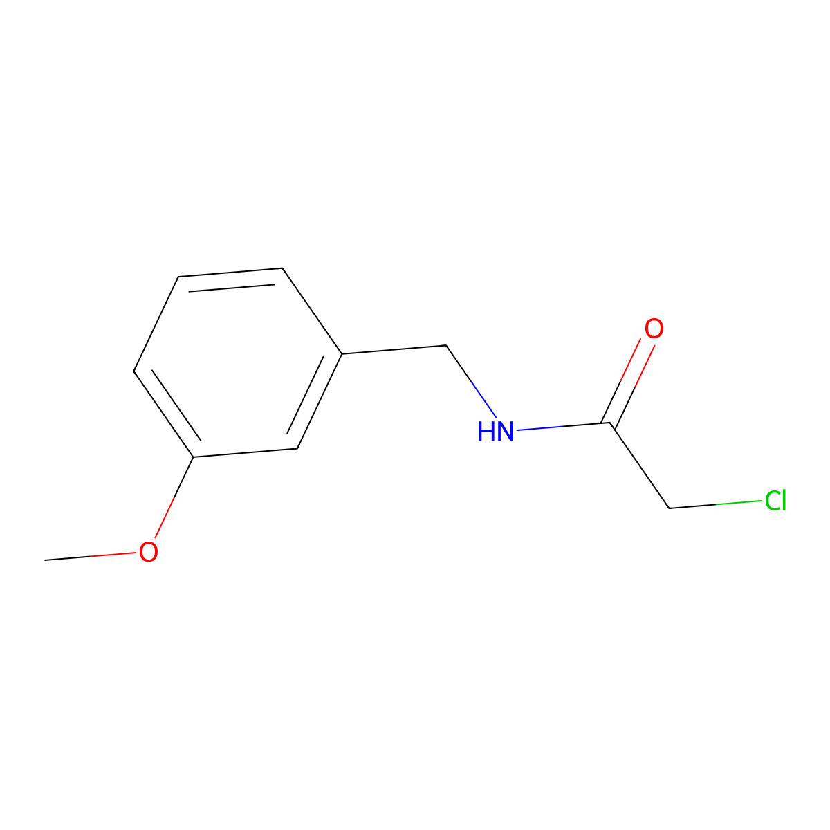 2-Chloro-N-[(3-methoxyphenyl)methyl]acetamide molecular structure, CAS 40023-02-7