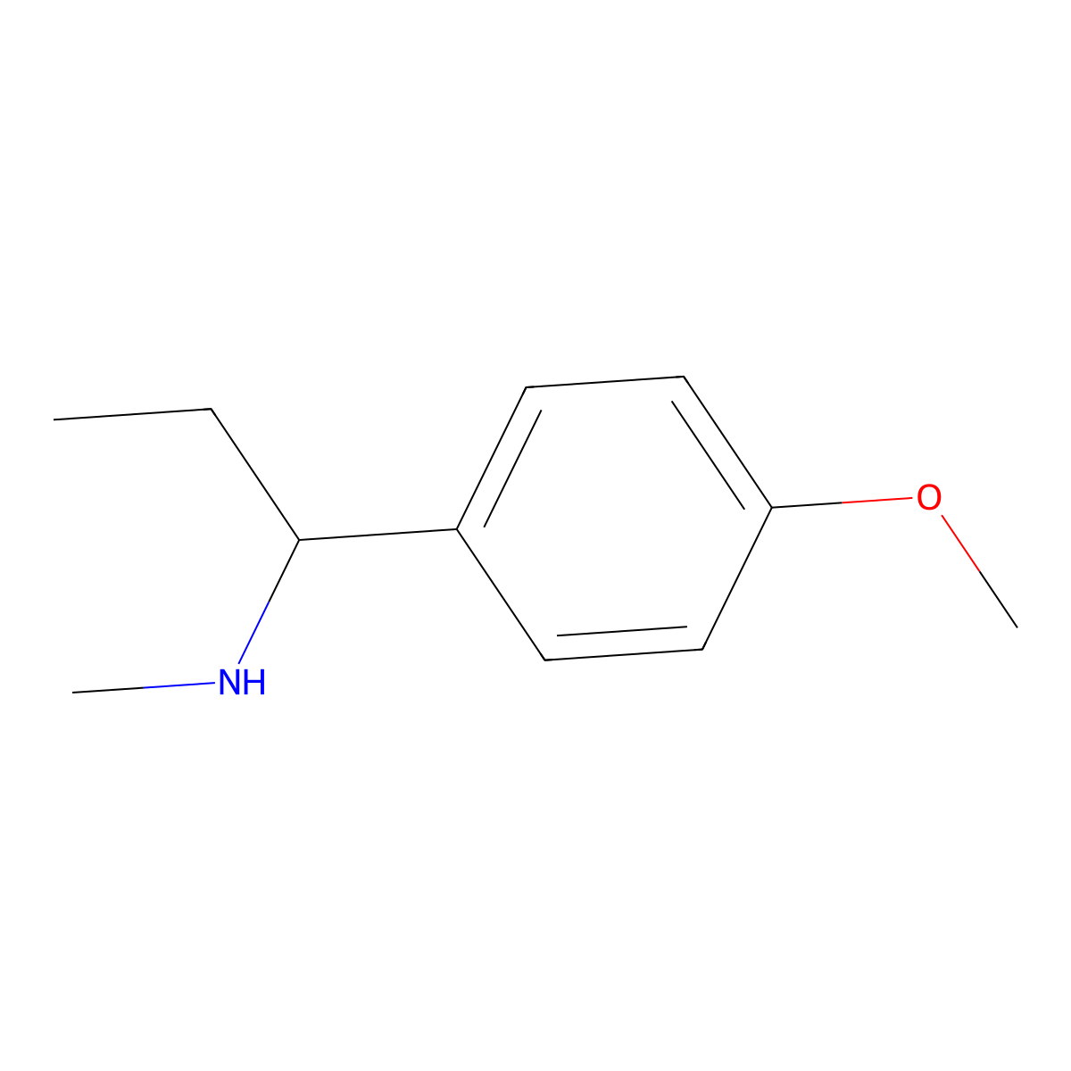 1-(4-methoxyphenyl)-N-methylpropan-1-amine molecular structure, CAS 40023-80-1