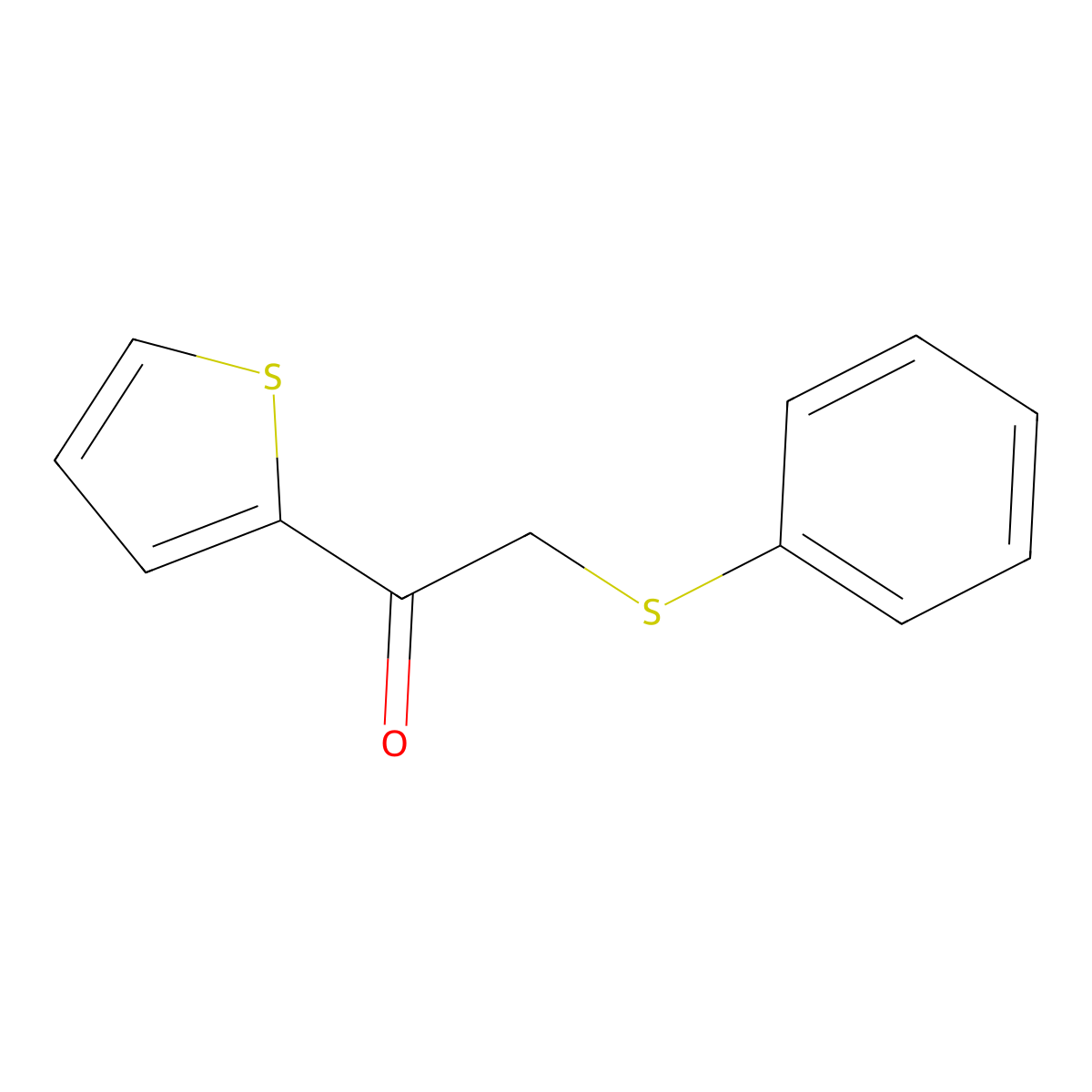 2-(Phenylsulfanyl)-1-(thiophen-2-YL)ethan-1-one molecular structure, CAS 40027-96-1